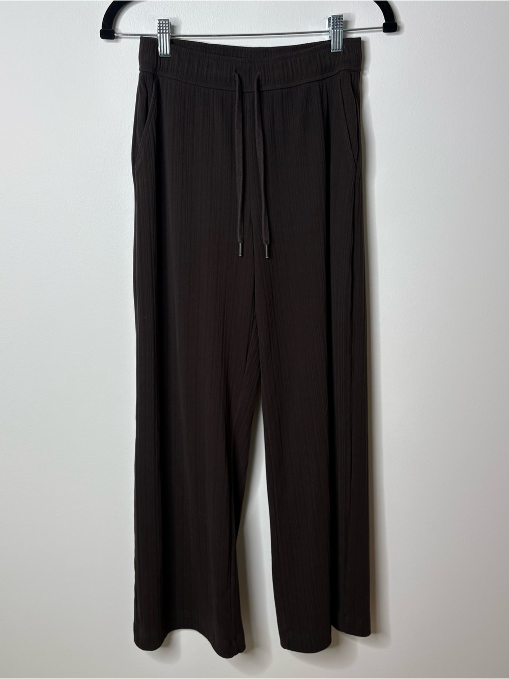 Beyond Yoga Breathe Easy Rib Knit Wide Leg Pants Brown - Picture 2 of 6